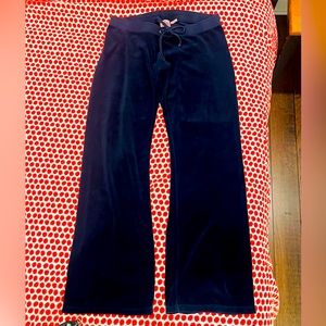 Juicy Couture blue velvet track pant